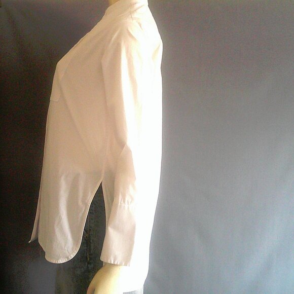 Everlane White Cotton Tuxedo Side Vent Button Down Shirt 0 - Picture 4 of 8
